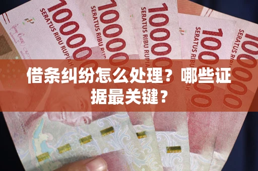武汉借条纠纷怎么处理？哪些证据最关键？