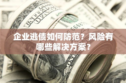 武汉企业逃债如何防范？风险有哪些解决方案？