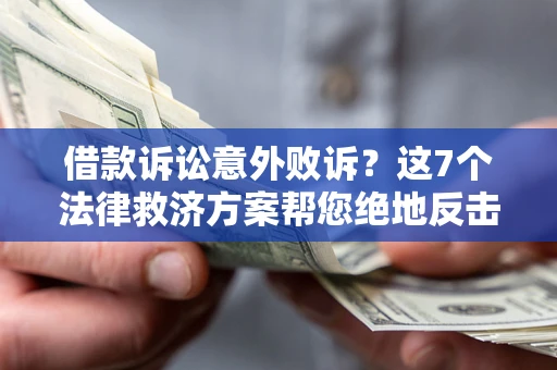 武汉借款诉讼意外败诉？这7个法律救济方案帮您绝地反击！