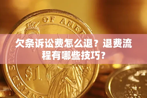 武汉欠条诉讼费怎么退？退费流程有哪些技巧？