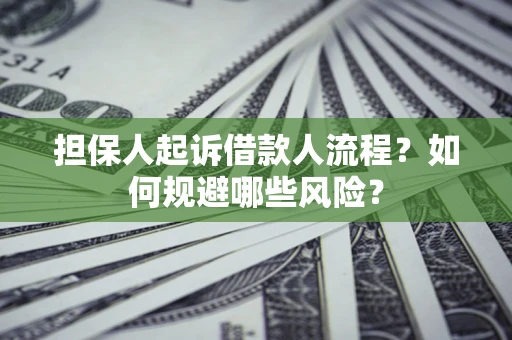 武汉担保人起诉借款人流程？如何规避哪些风险？