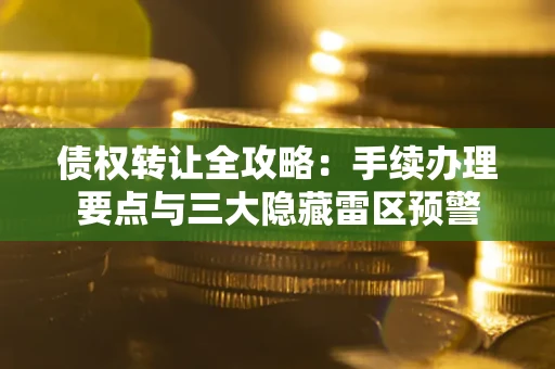武汉债权转让全攻略：手续办理要点与三大隐藏雷区预警