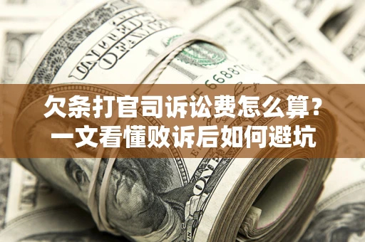武汉欠条打官司诉讼费怎么算？一文看懂败诉后如何避坑