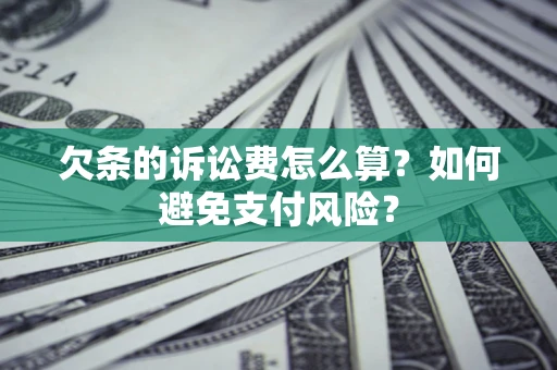 武汉欠条的诉讼费怎么算？如何避免支付风险？
